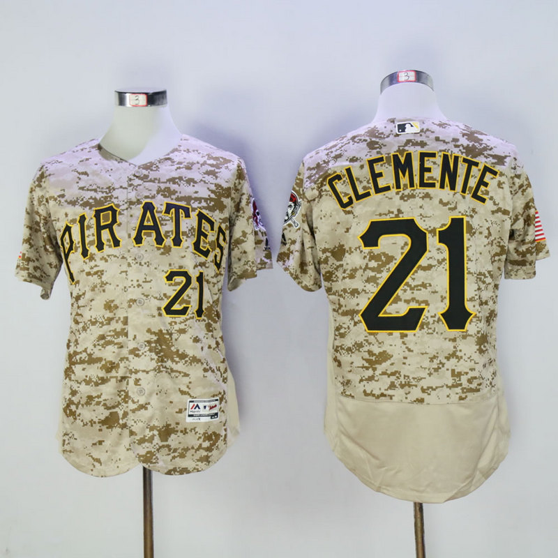 Men Pittsburgh Pirates #21 Clemente Camo Elite MLB Jerseys->pittsburgh pirates->MLB Jersey